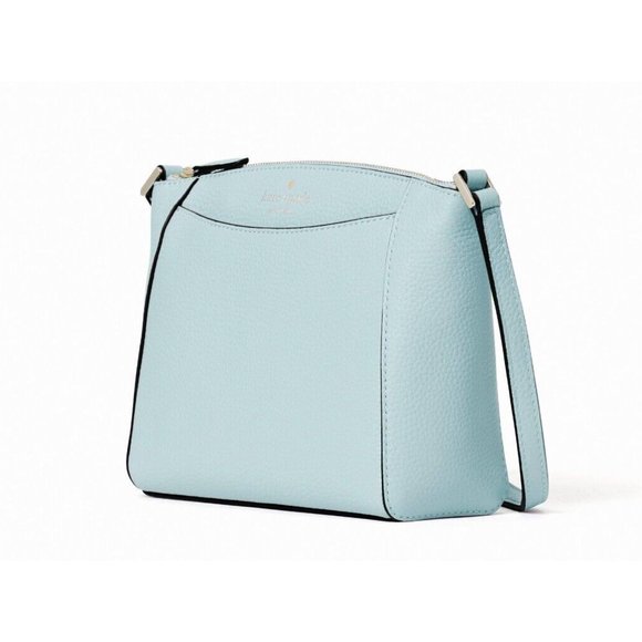 New Kate Spade Monica Pebbled Leather Crossbody Blue Glow - Picture 4 of 4